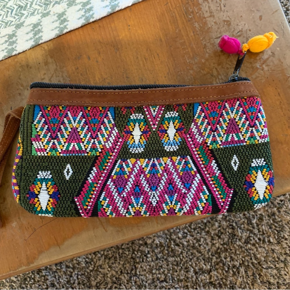 Guatamala Hand Made Beaded Boho Zip Wallet